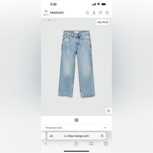 Mango Light Blue Jeans with metallic detail